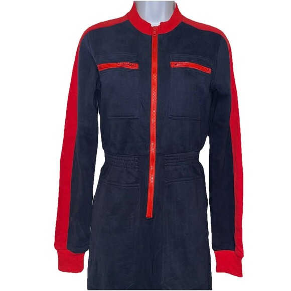 LF Markey (Size 0) Boilersuit Blue Red Pockets Workwear Winter Skiing - Picture 6 of 16